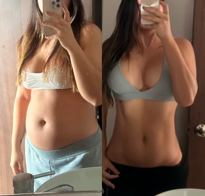 Antes y después de la rutina con SOMA Sculpt